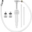 Bolaxin Lower Unit Gear Oil Pump for Standard Quart Bottles, 3/8 inch Metal Swivel, 8mm and 10mm Adapters, for Most Marine Boat Outboard Motors (NOT for Volvo Penta)