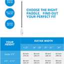 OCEANBROAD Kayak Paddle 86in/218cm, 90.5in/230cm, 95in/241cm Alloy Shaft Kayaking Boating Canoeing Oar with Paddle Leash