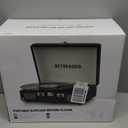 Vinyl Record Player 3Speed Bluetooth Portable Suitcase Records Player with 2 Builtin Stereo Speakers, BeltDriven Turntable for Vinyl Records, Support RCA Line Out, AUX Out (Brown)