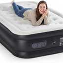 NEWBULIG Twin Air Mattress 18 Inch with Built-in High Capacity Pump, Portable Blow Up Mattress 660 lbs Weight Capacity, Inflatable Air Bed for Home, Camping & Guest, Double Height&Non-Slip Bottom