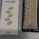 ohora Semi Cured Gel Nail Strips (N Cream Paper) - Works with Any UV Lamps, Salon-Quality, Long Lasting, Easy to Apply & Remove - Includes 2 Prep Pads, Emery Board & Wooden Stick