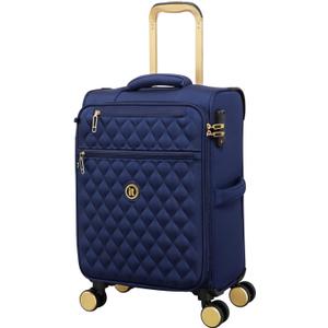 It Luggage Glimmering 22" Softside Carry-On 8 Wheel Expandable Spinner, Ocean Cavern