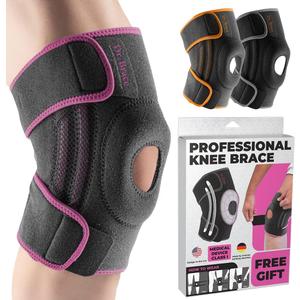 DR. BRACE ELITE Knee Brace with Side Stabilizers & Patella Gel Pads for Maximum Knee Pain Support and fast recovery for men and women-Please Check How To Size Video (XX-Large, Orion)