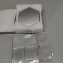 Jetec Hexagonal Mirror Glass Wall Mirror Bulk Self Adhesive Mirror Flat Flexible Wall Glass for Table Centerpieces for Bedroom Bathroom Home Living Room Decor Craft(24 Pcs,5 x 4.3 x 2.5 Inch)