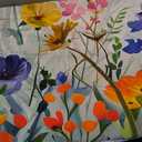 Square Tablecloth 54x54In Floral Table Cover 60x60In Washable Table Cover for Party Restaurant, Picnic, Indoor and Outdoor Dining, 60x60In, Spring Flower