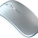 Wireless Mouse, 2.4G Slim Portable Computer Mouse with USB Receiver Quiet Silent Optical Laptop Mice for Notebook, PC, Laptop, Computer-Silver