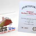 Original Piece of the Berlin Wall - Authentic Souvenir from the Real Wall in Germany Mounted in Acrylic Display (Large (4"X4"), Divided City)