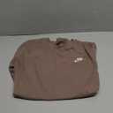 Nike Women's Sportswear Club Long-Sleeve T-Shirt (Medium, Mink Brown)