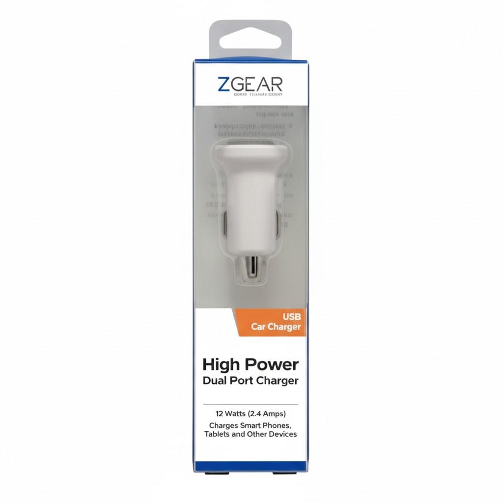 ZGear High Power Dual Port USB Car Charger