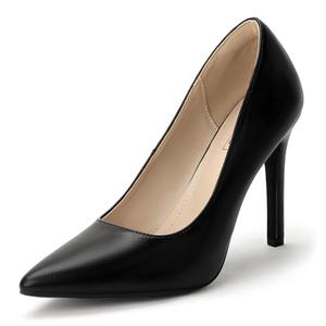 IDIFU Black Heels for Women High Heels Pumps Closed Toe Stiletto Pointed Toe Dress Shoes Wedding Prom Bridal Daily Work Office Business Trendy Fashion Sexy Comfortable Dressy Shoes(Black Pu 8.5 M US)
