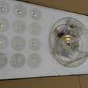 6 Light Gold Glass Bubble Chandelier, 25.2“ Colorful Chandelier, 25.2 in