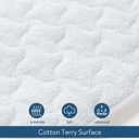 Bassinet Mattress Pad Cover 32" x 18"- Fit for Arms Reach Clear-Vue,Cambria, RONBEI, Chicco LullaGo Primo/Nest Bassinet, Cotton Terry Surface, Quilted