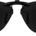 Polarized CLIP-ON Sunglasses for RAY-BAN RB5228 RX5228 (Black, S)