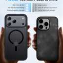 2 x Magnetic for iPhone 17 Pro Case, [Anti-Slip] [Military-Grade Drop Protection] [Camera Protection] Skin-Friendly Slim Matte Shockproof Protective for iPhone 17 Pro Phone Case, Black