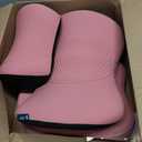 FLORICH 3 PCS Seat Cushion for Carseat Lumbar Support Pillow Car Neck Headrest Pillows Memory Foam Gel Memory Foam Massage Point Seat Pads Pressure Relief Back Cushion for Office Chair(Light Pink)