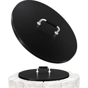 28 inch Fire Pit Round Metal Cover for Outdoor Built-in Stone Fire Pit