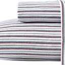 Nautica - Twin/Twin XL Sheet Set, Deep Pocket Fitted Sheet and Pillowcase Set, Double Layer Elastic, Ideal Dorm Essentials (Avery Stripe Navy, Twin/Twin XL)