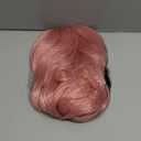 Pink Wig for Women,Pastel Loose Wavy Wig with Air Bangs Shoulder Length Bob Synthetic Cosplay Wig for Girl Colorful Costume Wigs (Pink)