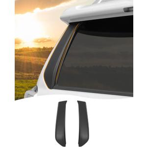 Hoolcar for 4Runner Matte Black Tailgate Door Window Pillar Posts Trim Fit for 2010-2023 4Runner Back Rear Door Glass Molding Panel Cover Trim Exterior Accessories