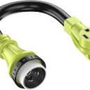 50 Amp Twist Lock Adapter with Grip Handle, NEMA SS2-50P Male to 14-50R Female Adapter, Heavy Duty RV Power Cord Adapter, 50 Amp Adapter for Generator Dryer Welder EV STW 6/3+8/1 AWG(1.5FT 125/250V)