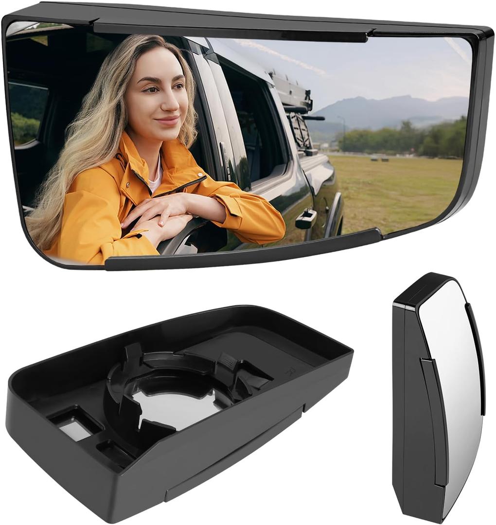 Lower Passenger Side Mirror Replacement for Chevy Express 2500 3500 Van/GMC Savana 2500 3500 2003-2017, Chevrolet Express 1500/Savana 1500 Van 2003-2014 - Right Side View Convex Mirror Glass