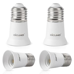 DiCUNO E26 3CM/1.2 Inch Socket Extender, E26 Lamp Bulb Socket Extension, Lamp Holder Adapter, 4-Pack