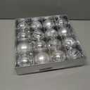 Christmas Ornaments - 16 Pcs Christmas Ball Ornaments Set, Assorted Shatterproof Christmas Glittering Ornaments for Christmas Tree, Christmas Tree Decoration for Xmas Holiday (Silver)