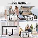 16 Pack Extra Large Heavy Duty Moving Bags, Clear Storage Bins with Lids, Reinforced Handles & Heavy-Duty Zippers Moving Boxes Storage Bags Totes for Clothes Packing, Dorms, College Supplies, Clear