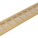 Vent Systems 15.75 x 3.15 Inch (Outer Size) Rectangular Door Vent - Gold Aluminum Vent Cover Toe Kick Vent Cover - HVAC for Home Cabinet Vent - Intake/Exhaust Door Return Air Vent