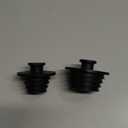 Bathtub Stopper 2pcs Sink Stopper Tub Plug Bathroom Shower Drain Plug Silicone Bathtub Drain Plug Tub Drain Stopper Washbasin Stopper (large+small, Black)