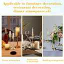 12 PCS Gold Metal Taper Candle Holders, Candlestick Holders, 7cm Diameter Taper Candle Holder Bulk for Table Centerpieces Candlesticks for Wedding Christmas Home Party Table Decor-23/19/16cm