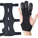 TopArchery Arm Guard Archery Glove Leather Forearm 3 Finger Guard Finger Tab Adjustable Protective Gear Accessories for Adult Youth Hunting and Shooting, L