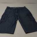 Idopy Men`s Motorcycle Loose Fit Cropped Work Jeans Denim Cargo Shorts (34, Blue)