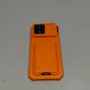 SSLOTSCASE for iPhone 17 Pro Max Case with Card Holder & Camera Stand & Kickstand & Slide Camera Lens Cover & Wallet, Military-Grade Heavy Duty Phone Case Cover for iPhone 17 Pro Max 6.9'', Orange