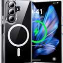 NO.1 Magnetic for Samsung Galaxy Z Fold 7 Case with MagSafe[Anti-Yellowing][Slim Fit][Military Grade Drop Tested] Transparent Case Soft Silicone Bumper for Samsung Fold 7 Case,Clear