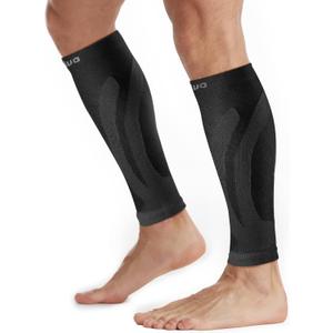 CAMBIVO 3 Pairs Calf Compression Sleeve for Women Men, Leg Support for Shin Splints (XX-Large, Black)