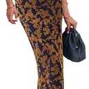 BTFBM Women Spring Dresses 2025 Elegant Wedding Guest Dresses Bodycon Tube Maxi Dress Split Floral Cocktail Dress, Golden, Large