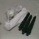 Honoson 6 Sets Flameless Christmas Tree Taper Candles with Holders Remote Control, LED Taper Candles AAA Battery Operated Flickering Candlesticks for Window Fireplace (Gold, Classic Style)