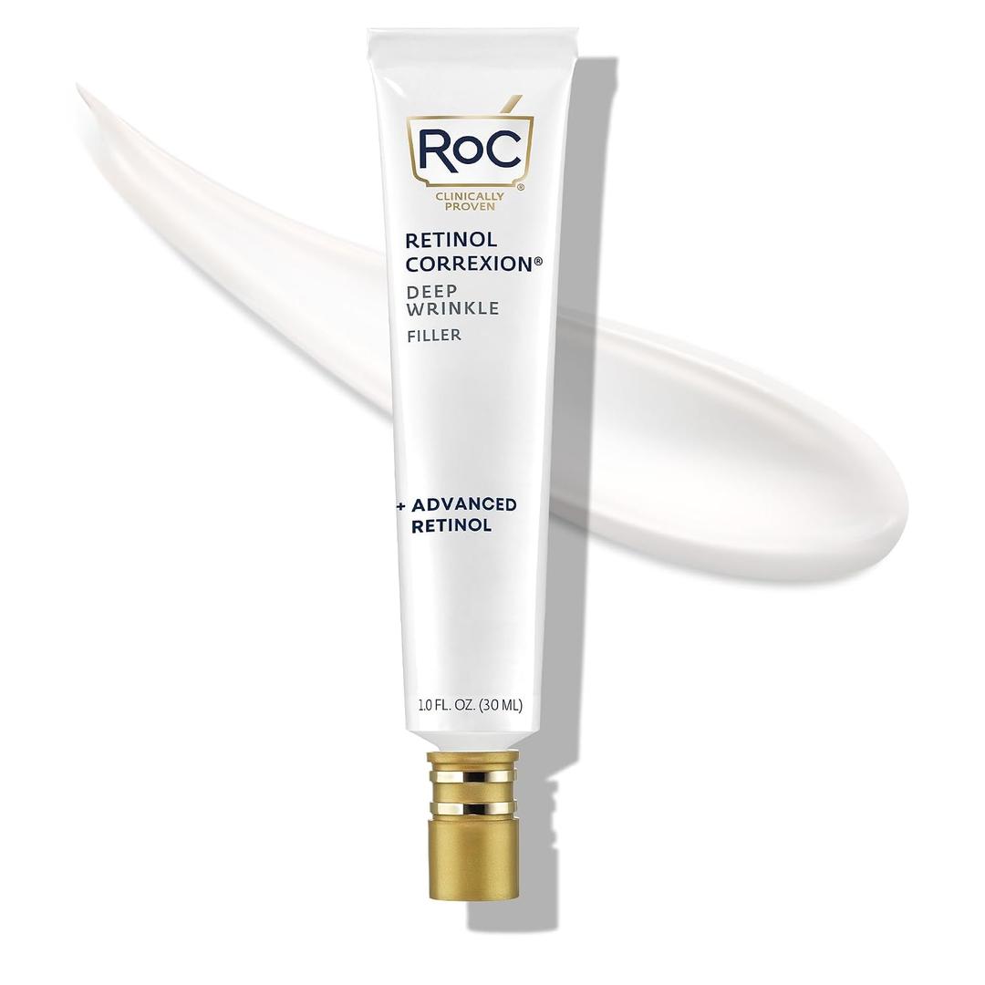 RoC Retinol Correxion Wrinkle Filler for Deep Wrinkles with Hyaluronic Acid & Retinol, Skin Care for Women and Men, 1 Fl Oz 