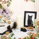 Soulchen 3 Pcs Cat Loss Sympathy Memorial Gifts, 2 Inch Mini Black Cat Angel Hanging Ornaments Christmas Pet Sympathy Memorial Gifts for Loss of Pet