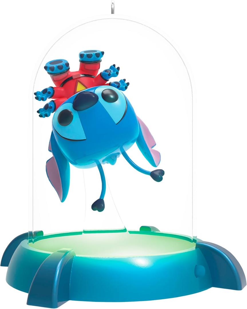Hallmark Keepsake Christmas Ornament 2025, Disney Lilo & Stitch Experiment 626 Funko POP! with Light, Gifts for Disney Fans