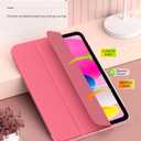 MoKo Case for New iPad (A16) 11th Generation 2025/ 10th Generation 2022, iPad 11 inch/ 10.9 inch Case with Soft TPU Translucent Frosted Back Cover, Auto Wake/Sleep, Support Touch ID, Watermelon