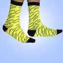 Men's Dress Socks, Novelty Business Socks Gift for Men, 3 Pairs Funny Cotton Crew Funky & Crazy Long Silly Pattern, Size 9-12 (Black)