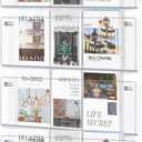 DoubleFill 4 Pack 21" Clear Acrylic Magazine Holder Wall Mount Hanging Bookshelf Magazine Rack Brochure Holder for Waiting Room, Living Room, Office, Home Display