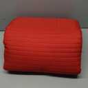 Whale Flotilla Ultra Soft Queen Quilt Bedding Set, Lightweight Microfiber Red Quilts Bedspreads Full Size, 3 Piece Ultrasonic Geometric Coverlet Bed Cover for All Seasons