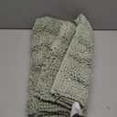 H.VERSAILTEX Sage Bathroom Rugs, Bath Mat Set of 2 Extra Thick Chenille Striped Pattern Shaggy Bath Rugs for Bath Room, Non Skid Bath Mats for Bathroom Floor (32 x 20 Plus 24 x 17 - Inches)