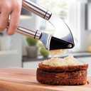 Deiss PRO Garlic Press and Silicone Garlic Peeler Set - Stainless Steel Rust Proof Garlic Mincer & Garlic Crusher for Ginger & Nuts, Garlic Roller Peeler - Easy to Squeeze and Clean, Dishwasher Safe