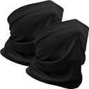 Neck Gaiter Face Mask,Sun Cooling Scarf,Balaclava Bandana Cover for Men Women 2 Pack (Black and Navy)