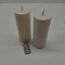 5plots 4" x 10" Waterproof Outdoor Flameless Candles Battery Operated LED Large Pillar Candles with Remote and Timer for Indoor Outdoor Lanterns, Long Lasting, White, Set of 2 (4"x10")