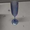 Blue Plastic Champagne Flutes 12 Pcs, 5.5oz Unbreakable Detachable Champagne Glasses, Reusable BPA-free Stemware Cups for Wedding Toasting, Parties, Mimosa Bar